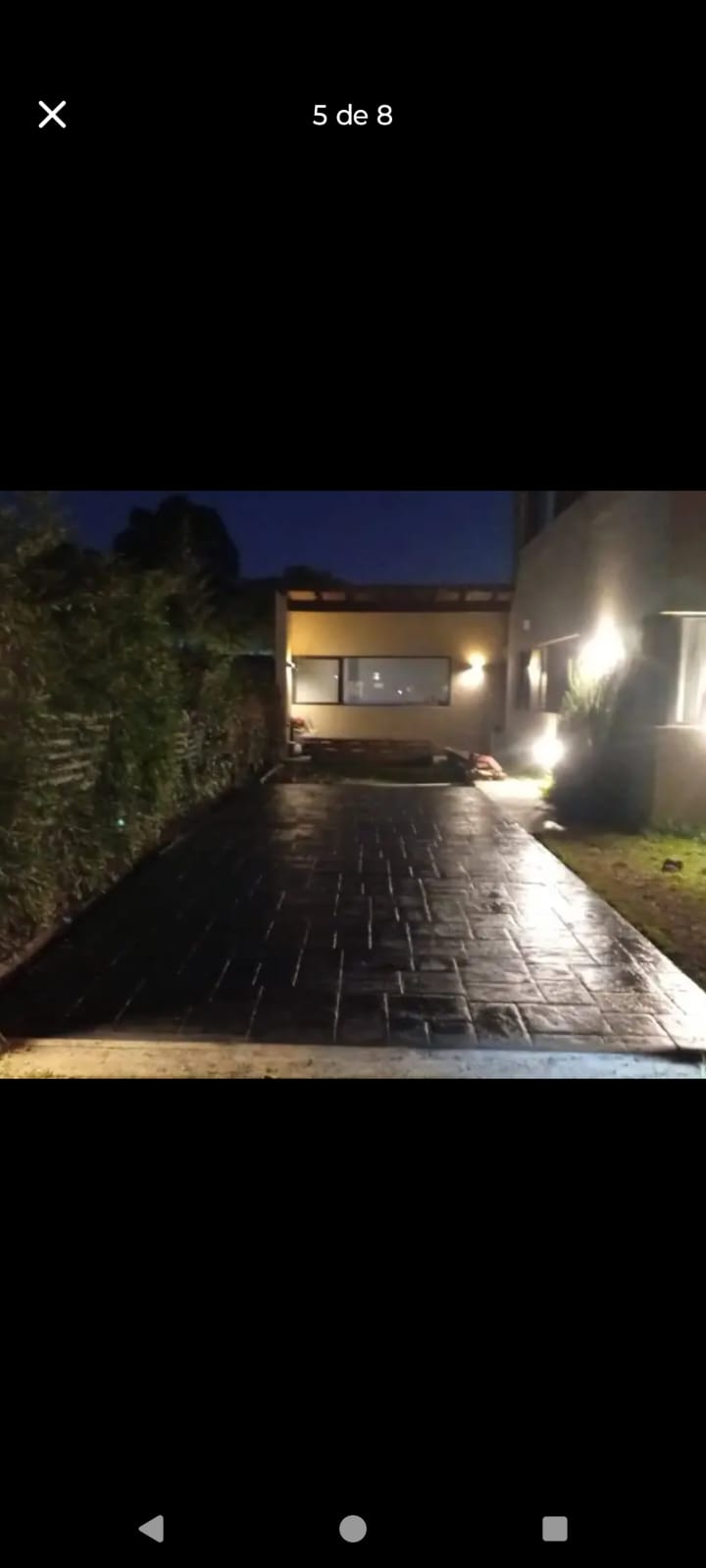 Entrada de auto hormigón estampado