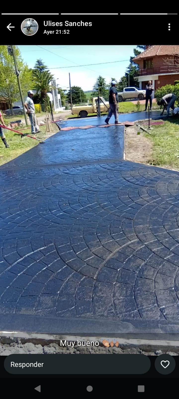 Hormigón estampado para patio